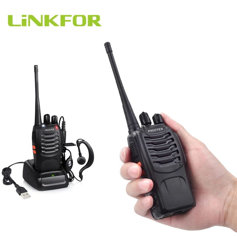 LiNKFOR один шт Перезаряжаемые иди и болтай Walkie Talkie 16 Каналы BF-888S UHF 400-470 МГц (только