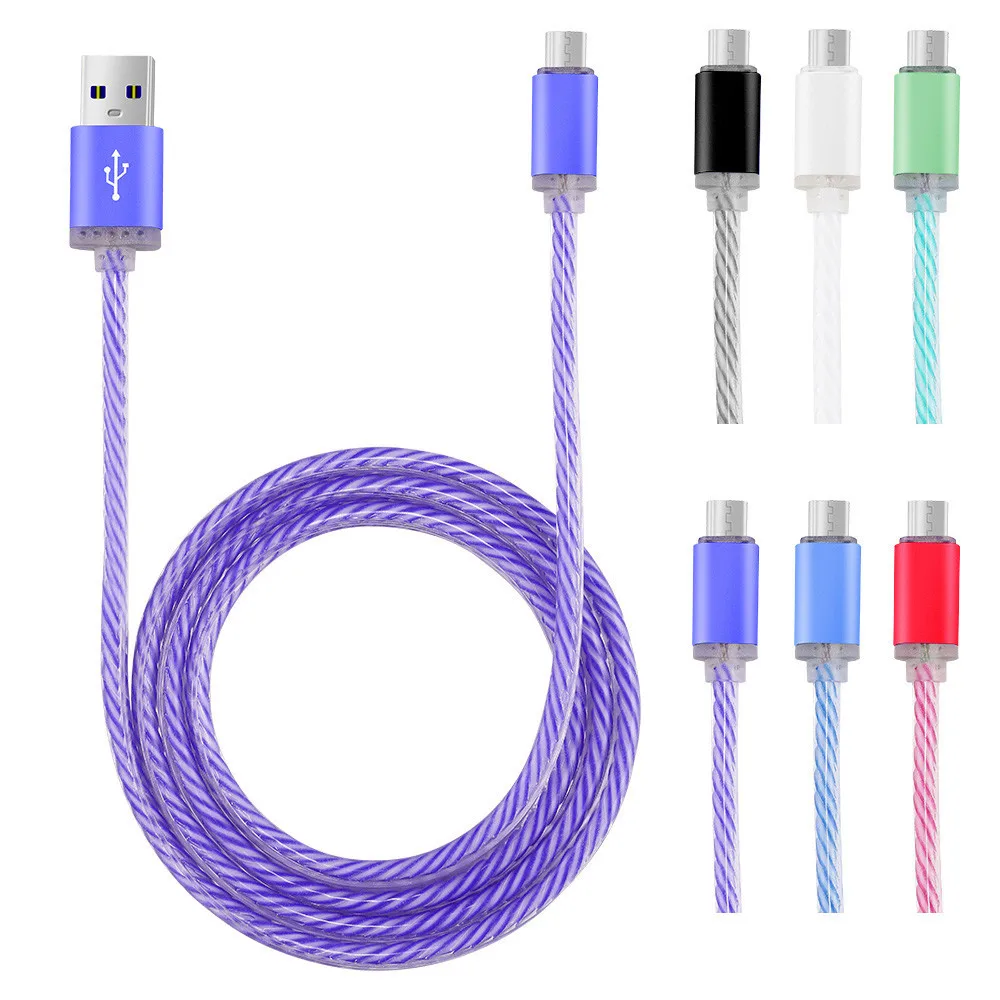 Micro Usb кабель зарядное устройство зарядный шнур 8 Pin для Iphone для Android мобильного телефона зарядное устройство 1 м USB кабель для передачи данных с Светодиодный индикатор