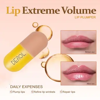 

New Lip Plumping Balm Plumper Device Lipstick Treatment - Clear Lip Plump Gloss - Enhancer For Fuller & Hydrated Lips