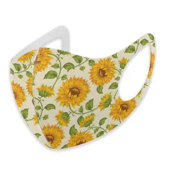 

Fresh Sunflower print The stylish windproof and dustproof mask can clean the dustproof external shielding cloth.
