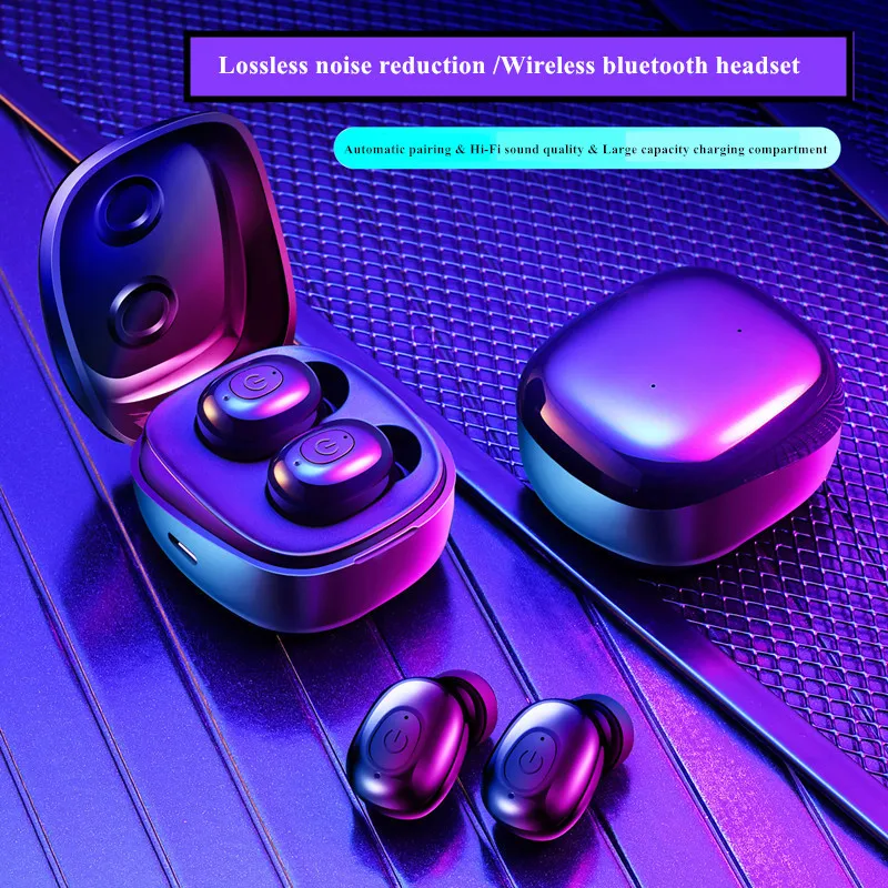 Bluetooth TWS 5 0 Беспроводные наушники с автоматическим сопряжением Noice Reduction зарядной
