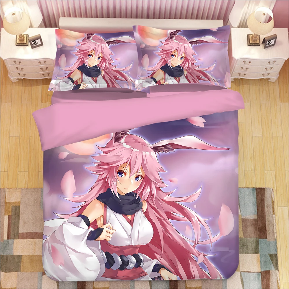 

Yae Sakura bed linen Cartoon anime Duvet Covers Pillowcases kids Anime Comforter Bedding Sets bed linens bedclothes bed set 08