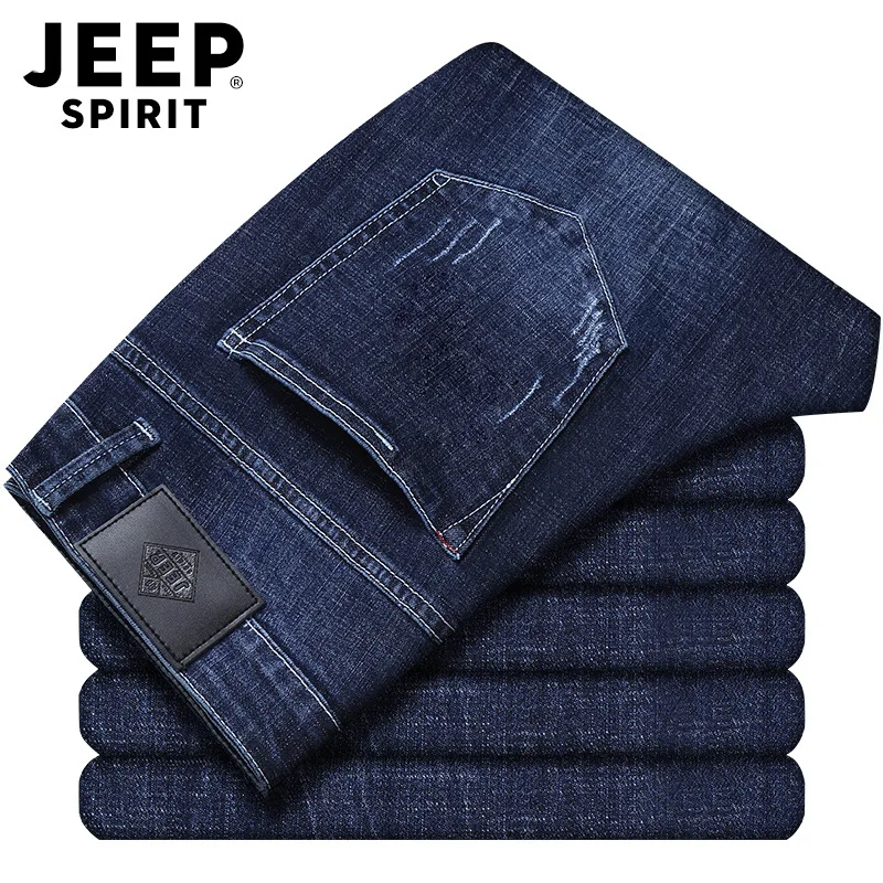 JEEP SPIRIT обтягивающие джинсы Брендовые мужские джинсы Homme со средней талией светло-синие джинсы джинсовые повседневные Модные узкие брюки мужская одежда