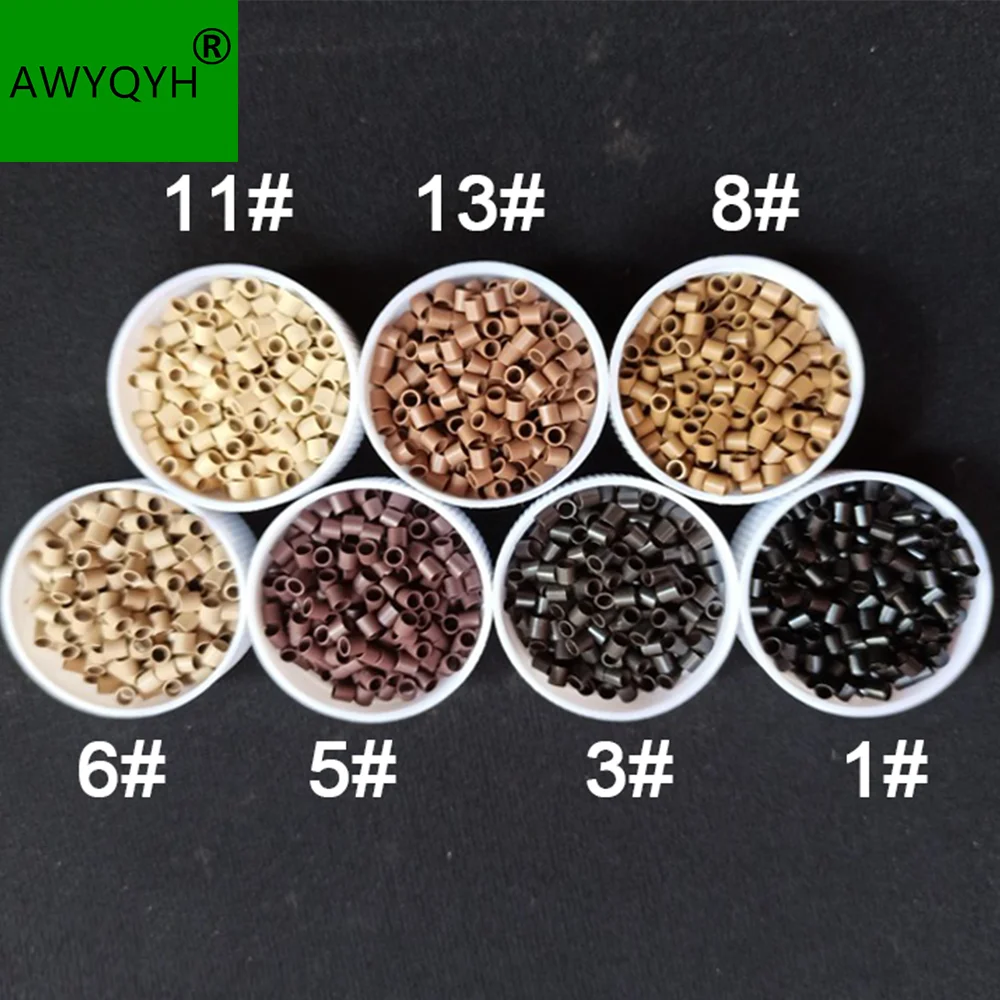 Ring Beads Ring Beads Hair Extensions Tools Hair Extensions Tools Nano Rings 3.0x2.4x3.0mm mini copper tube micro rings beads links for hair extension tools