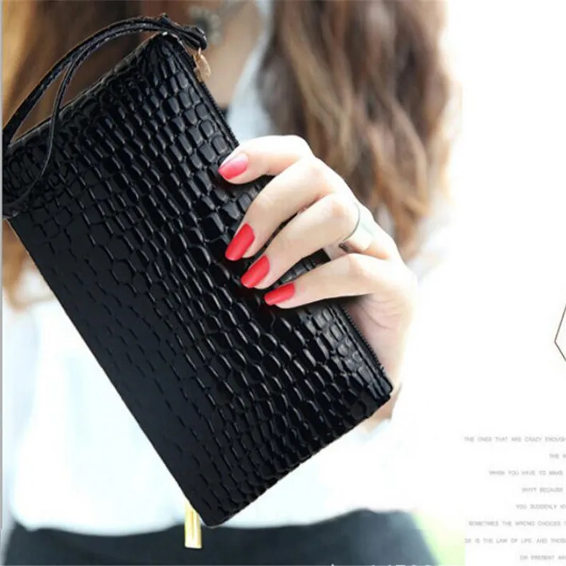 Women Wallets Fashion Lady Wristlet Handbags Long Money Bag Zipper Coin Purse Cards ID Holder Clutch Woman Wallet PU Leather - 2