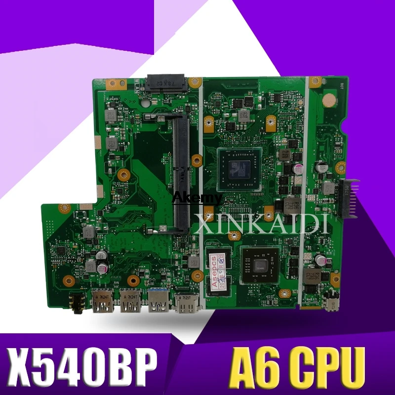 Для ASUS X540BP X540B материнская плата для ноутбука A6 CPU 100% тест хорошее | Компьютеры и