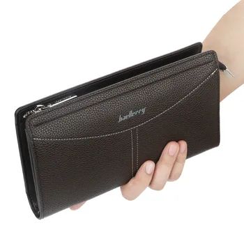 

Billetera Hombre Clutch High Quality Large Capacity Men Wallets Card Holder Male Purse Zipper Brand PU Leather Wallet For Men