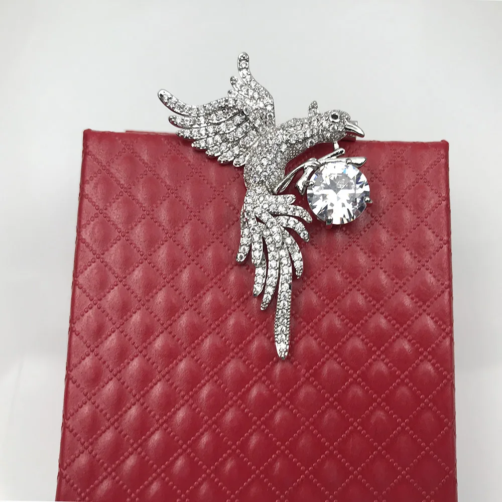 MADALENA SARARA Cubic Zircon Women Brooch Pin Double Flowers Style Pearl Elegant For Suit Jewelry Multi Styles PROMOTION | Украшения и