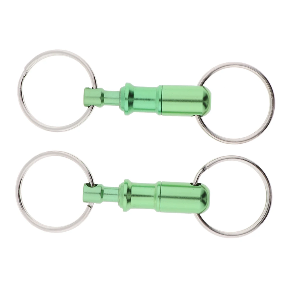 2pcs Detachable Keychain Pull Apart Quick Release Removable Key Rings 2pcs Detachable Keychain Pull Apart Quick Release Removable Key Rings