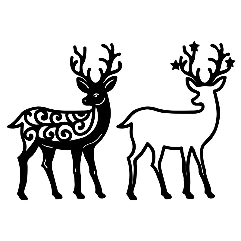

Eastshape Reindeer Metal Cutting Dies Merry Christmas New 2019 for Card Making Scrapbooking Embossing Cuts Stencil Craft Dies