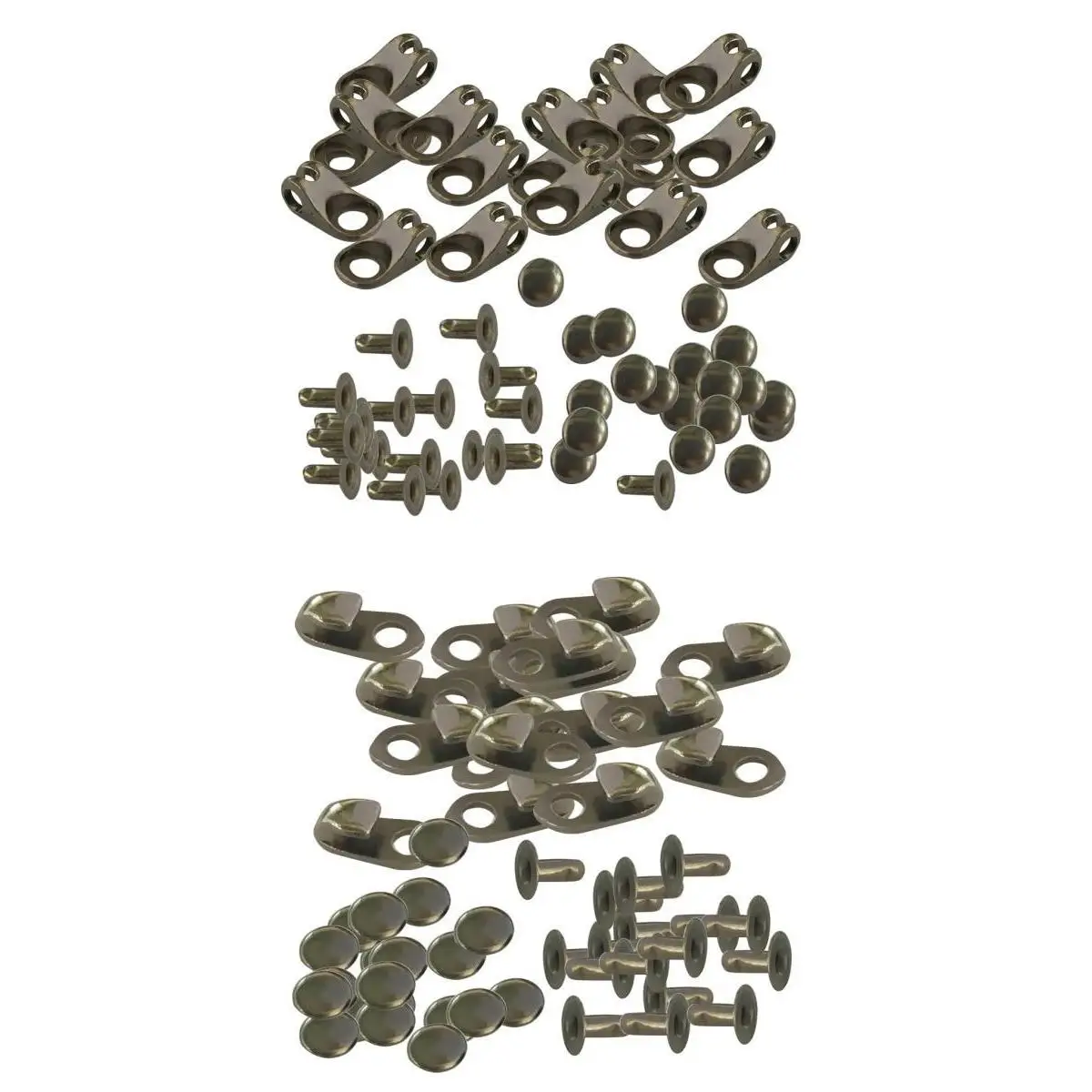 40 Pieces/ Sets Boot Lace Hooks Lace Fittings Buckles With Rivets Metal Alloy Materials for CAMPING/HIKING/CLIMBING