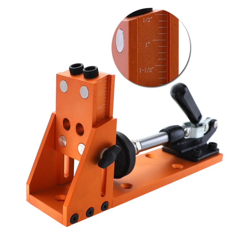 Woodworking angle hole device 9.5mm aluminum alloy with base vacuum device Woodworking drilling hole punching locator