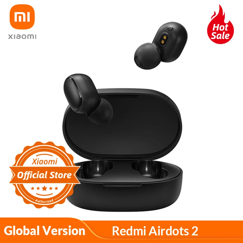 Xiaomi-auriculares inalámbricos Redmi Airdots 2, cascos con Bluetooth 5,0, versión Global, TWS, básicos, 2 micrófonos, para videojuegos