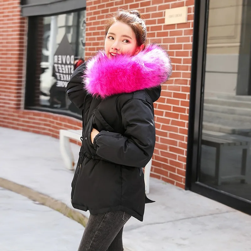 

Cotton-padded Clothes WOMEN'S Dress 2019 New Style Winter down Jacket Cotton-padded Clothes Thick Coat Mid-length Korean-style S