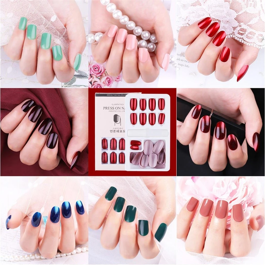 ネイルアート用の取り外し可能なパッチ 24個入りボックス フェイクネイルパッチの繰り返し使用 便利な操作 装飾 False Nails Aliexpress ネイルアート用の取り外し可能なパッチ 24個入りボックス フェイクネイルパッチの繰り返し使用 便利な操作 装飾 False Nails Aliexpress