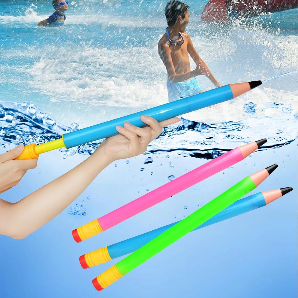 Игрушечный карандаш для бассейна, Водяные Пистолеты 44 см, пластиковый детский пистолет, бластер, Летний Пляжный шутер, игрушки для детей