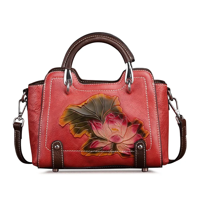 

Fashion Women Genuine Leather Embossed Handbag Casual Female Crossbody Messenger Shoulder Bag Ladies Girl Cowhide Tote Bags New