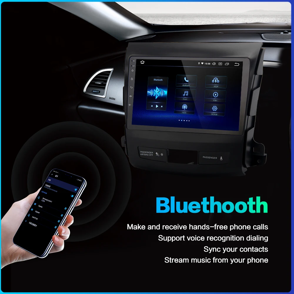 Автомобиль 1 Din TDA7850 Android 9,0 для Mitsubishi Outlander 2008 2009 2010 2011 DSP 4G ram HDMI Автомобильный стерео мульти сенсорный экран