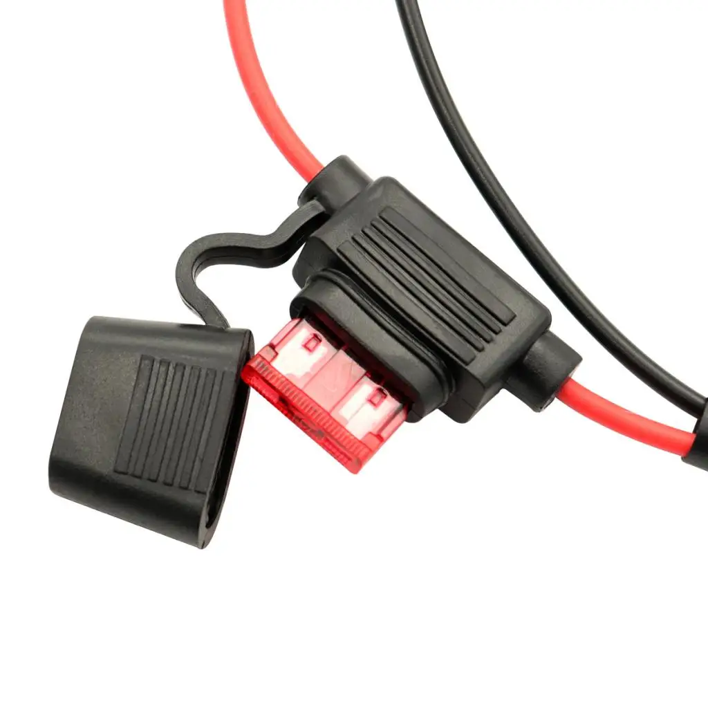 Car Charger 12V/24V Waterproof Dual USB Fast Charger Socket Power Outlet for Marine, Boat, Motorcycle, Truck, Red Lights Color