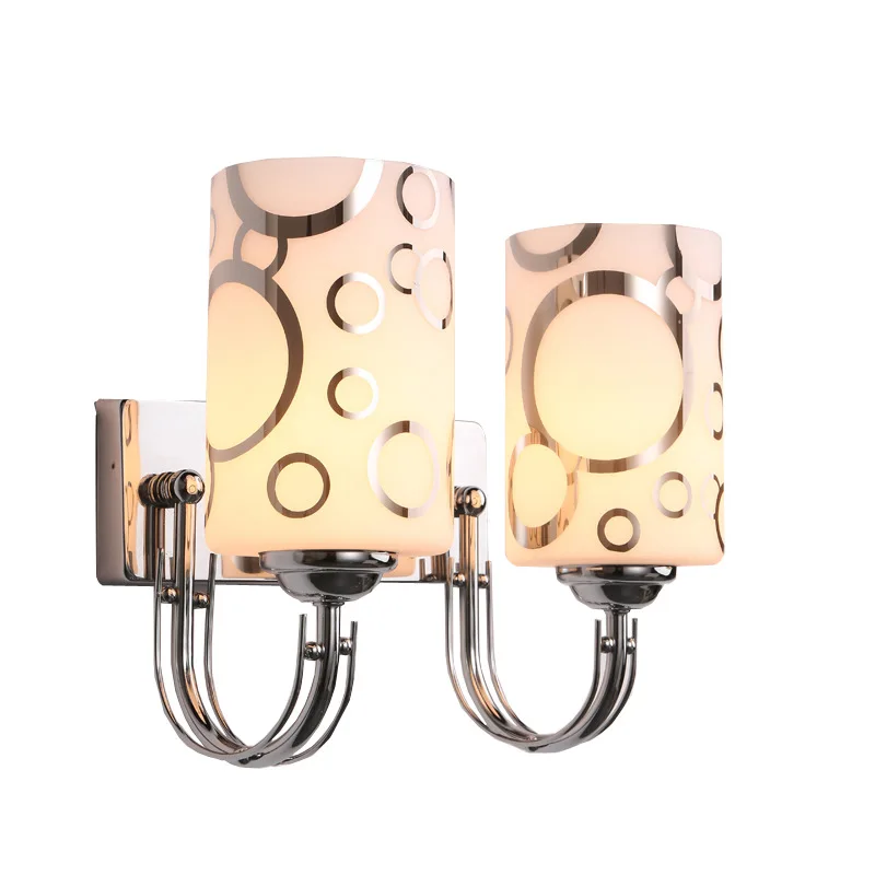 

Warm Double Headed LED Wall Lamp Glass Bubble Circle Bedside Lamp Bedroom Library Wall Lamp Corridor Lights Manufacturers Direct