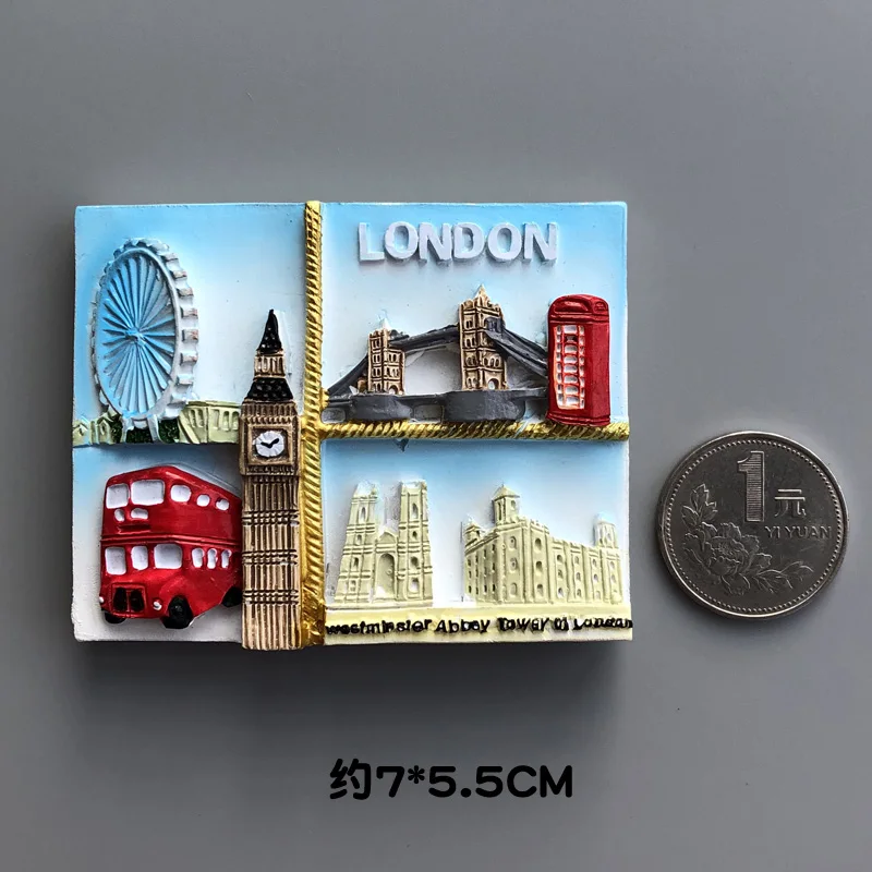 Magnetic Fridge Magnets Magnetic Sticker Magnetic Fridge Stickers Refrigerator Decor Country Fridge Magnets UK London Building World Travel Souvenir Magnetic Birthday Gift