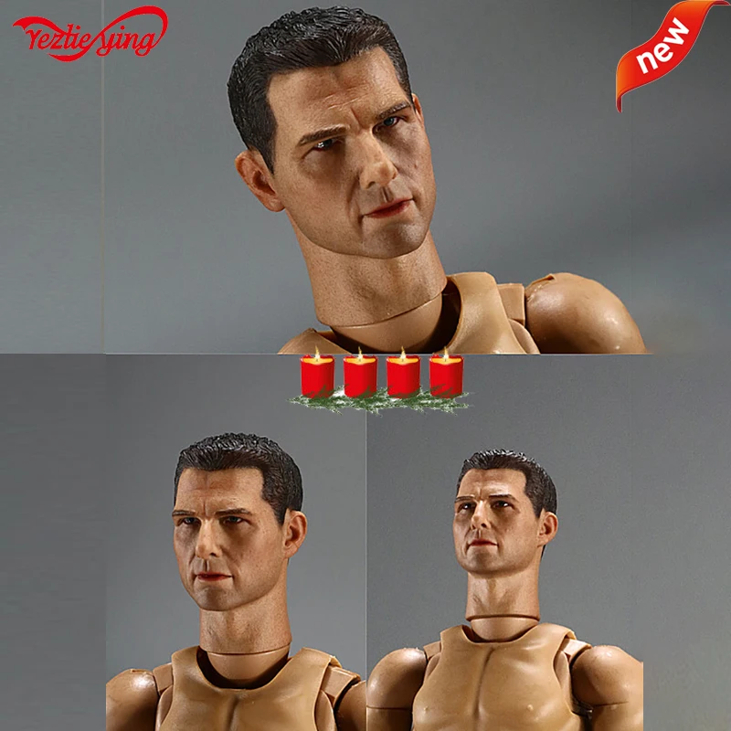 Игрушка масштаб 1/6 Мужская голова Лепка том круиз A34 атанго V034 + узкие плечи