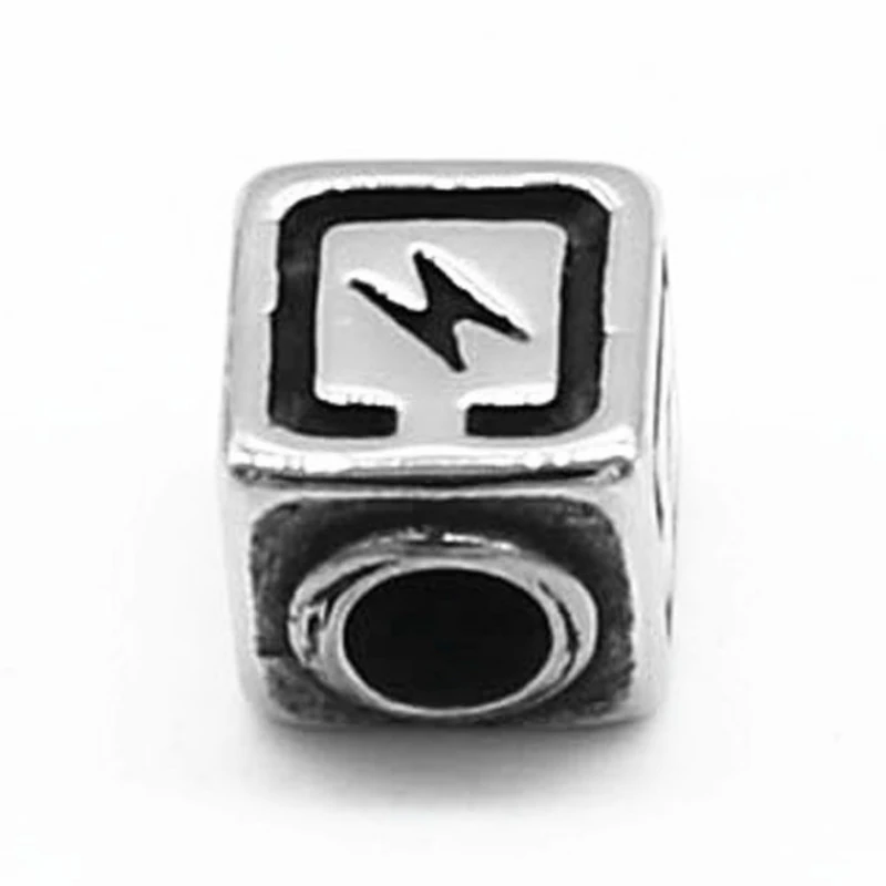 

Battery Beads for Jewelry Making Supplies Findings Vintage Stainless Steel Cubo Needlework Beads Big Holes Wholesale Lots Bulk