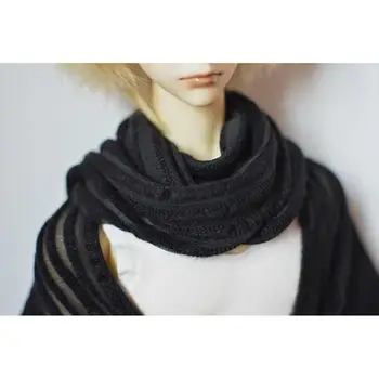 

[wamami] Red Black Stripe Knitted Scarf 1/3 1/4 SD17 Female BJD Dolls Dollfie Outfits