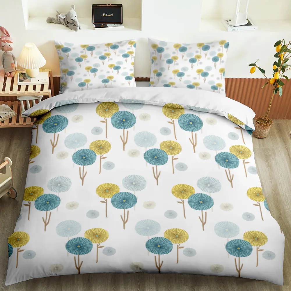 

Ins simple small fresh style bedding set printed DUVET SET bedding set bedding double bed large double bed