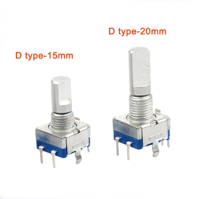 5pcs/lot Plum Handle 20mm Rotary Encoder Coding Switch Digital Potentiometer with Switch 5 Pin in Stock EC11 