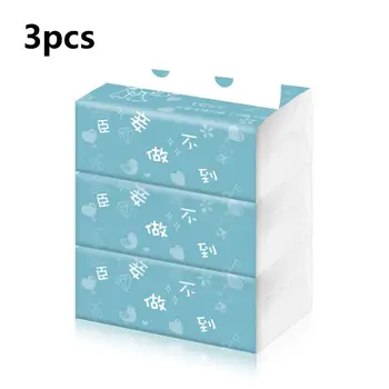 

3 Bags 3-Layers Extractable Toilet Paper Soft Wood Pulp Pumping Tissue Napkin X7YB