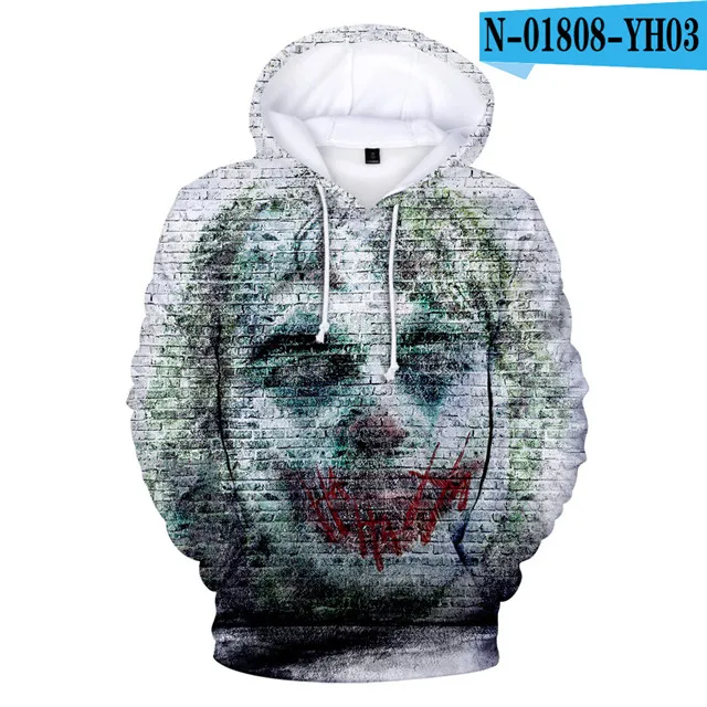 New Men Women Pennywise Hoodie Sweatshirt 3D Print Horror Movie It Chapter Two Clown Hoodies Casual Pullover Jacket Clothes - Цвет: 3d-256