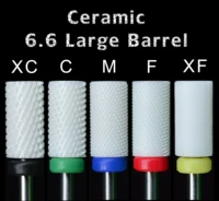 RolinStar 6.6mm Large Barrel ceramic Accessories Bits Milling Cutter Burr Nail Art Tools 1
