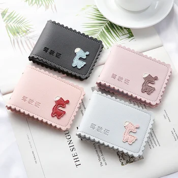 

2019 Cute Cartoon Little Donkey Credit ID Card Holder Bag Case Women Girl Boy Carte Bancaire Protector Driver 's License Wallet