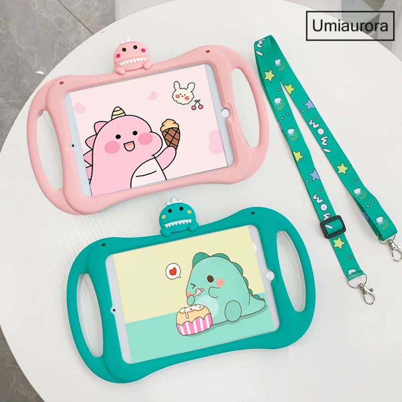 Cartoon Kids Safe Cover for IPad 9.7 2017 2018 Mini Case 10.2 Air 2 9.7&quot Air3 10.5 Tablet Soft Silicon Stand Funda | Компьютеры и