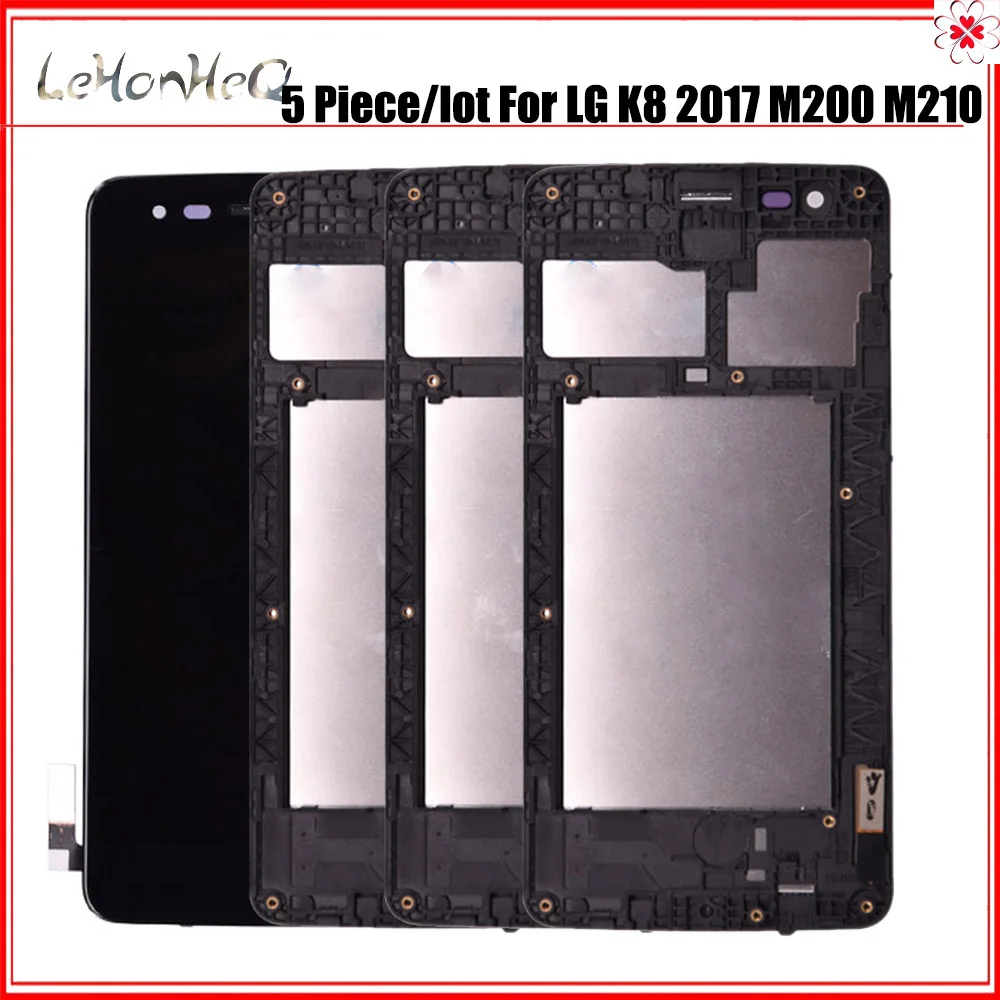 

5 piece/lot LCD For LG K8 2017 M200 M210 LCD US215 MS210 Display Touch Screen Digitizer Assembly With Frame
