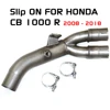 CB1000R CB1000 R Motorcycle Exhaust Contact Middle Link Pipe Muffler Slip On For HONDA CB1000R 2008-2018 Exhaust