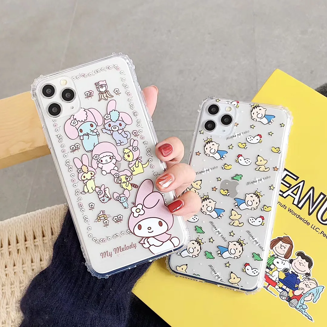 Japan Anime Cute My Melody Minna No Tabo Phone Case for Apple iPhone 7 8 6 s Plus 11 pro X Xs Max XR Clear soft Fundas Cover | Мобильные