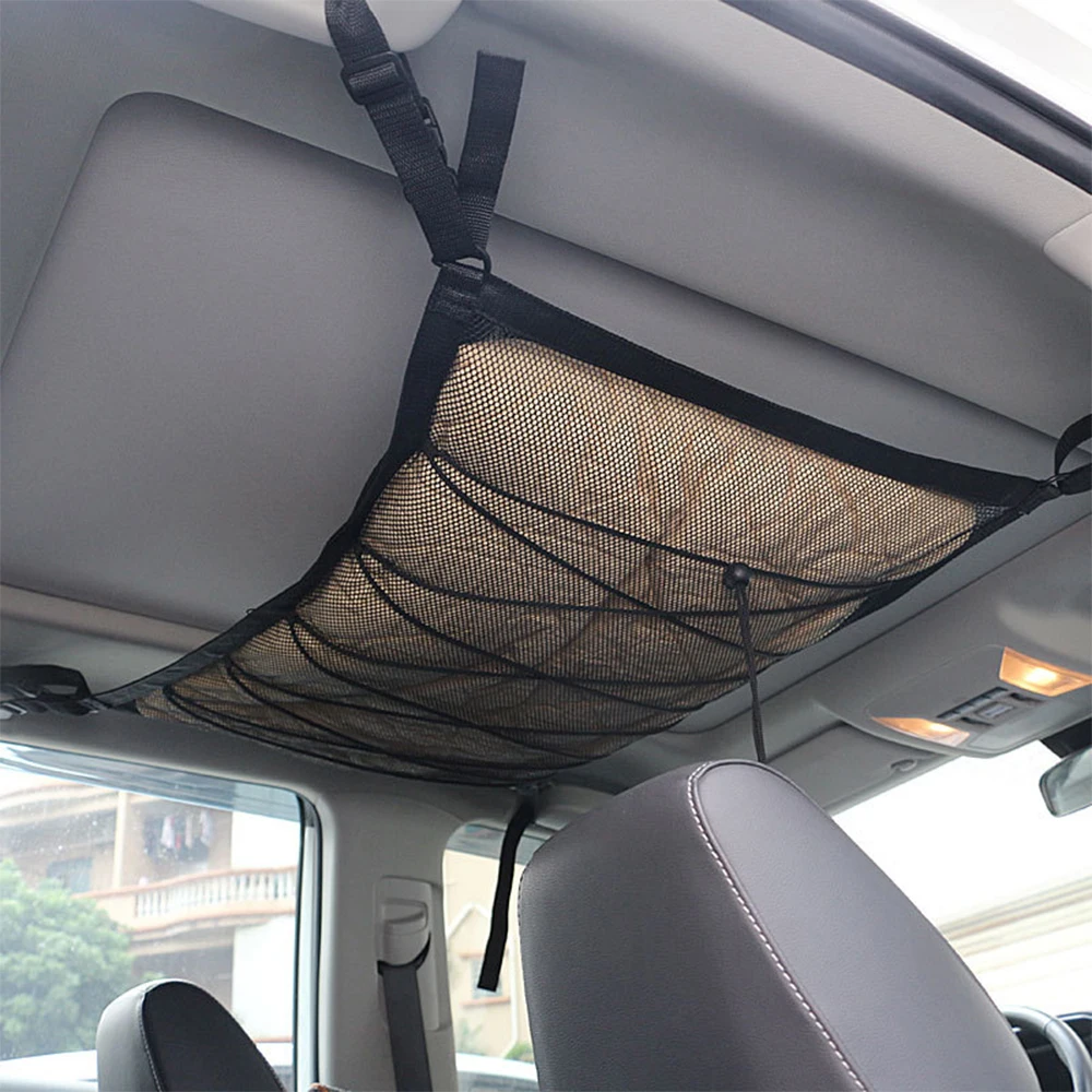 Filet de rangement pour plafond de voiture, 1 pièce, sac de toit de voiture,  filet de cargaison, sac en maille, organisateur pour le rangement de voiture,  accessoires d'intérieur - AliExpress