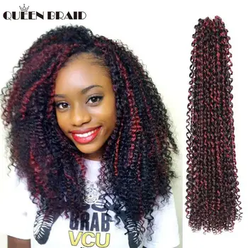 

Passion Twist Crochet Hair Afro Kinky Curly 18 Inch Long Bohemian Crochet Braid Synthetic Make Pre Twist Natural Hair Extension