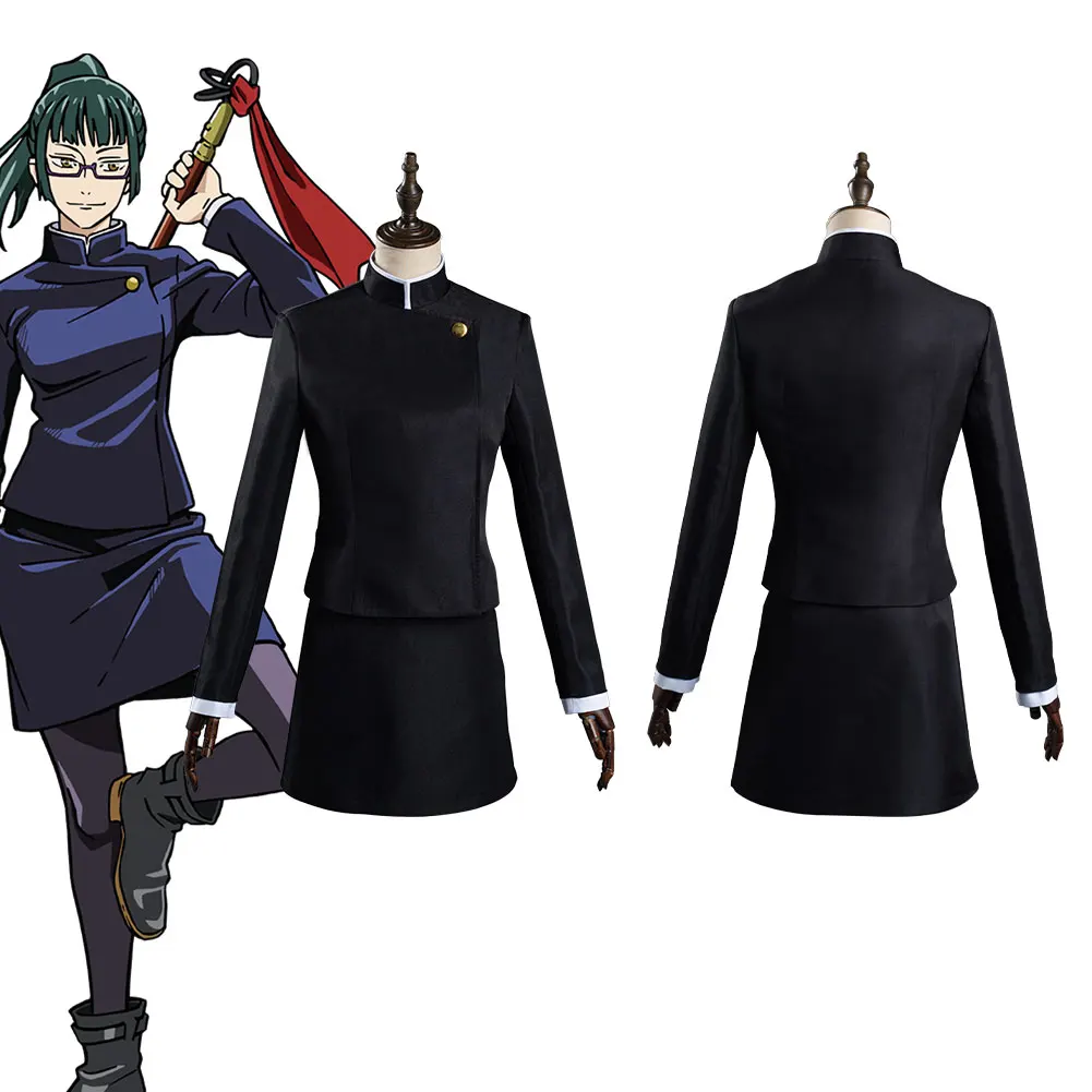 

Anime Jujutsu Kaisen Cosplay Maki Zenin Cosplay Costume Uniform Skirt Halloween Carnival Suit