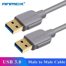 Anmck USB-USB кабель-удлинитель Тип A папа-папа USB 3,0 2,0 удлинитель для радиатора жесткого диска Webcom 1,5 м 2 м 3 м 5 м