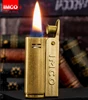 original copper Austria IMCO  Gasoline Lighter. Retro hand made brass mechanical cigarette gasoline lighter 6800 ► Photo 1/6