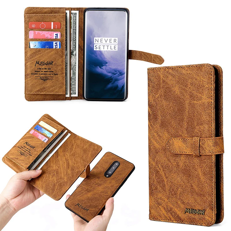 

Flip Case Leather Wallet Cover with Detachable Magnetic Back Cover For Samsung S7 S7 edge S8 S8 PLUS S9 S9 PLUS S10 S10E Cases