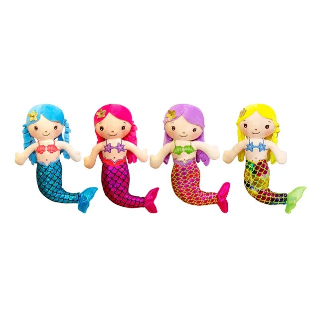 30cm Cartoon Mermaid Plush Toy Humanoid Doll Mini Pillow Child Comfortable Stuffed Plush Toy Cute Doll Comfortable Pillow Gifts 1