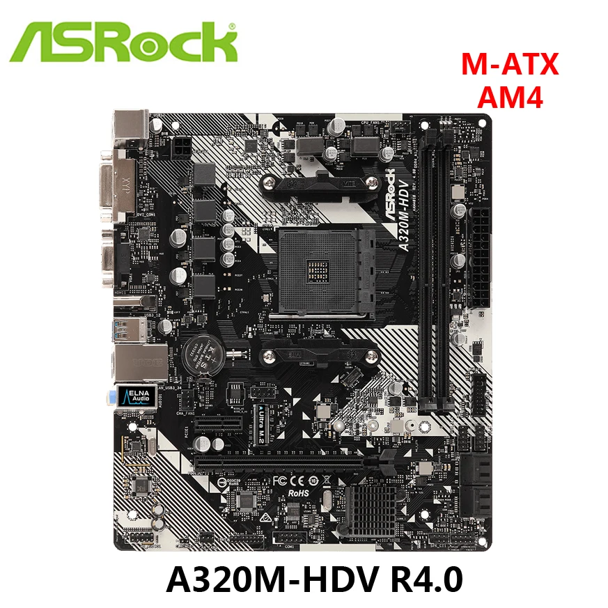  Neue ASRock Original Buchse AM4 A320 Motherboard A320M-hdv Desktop Board Mainboard Motherboard