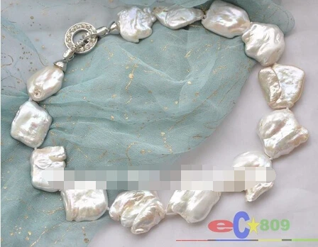 900 ОГРОМНЫЙ 1" 35 мм белый барокко Жемчуг Кеши зерновой жемчужное ожерелье