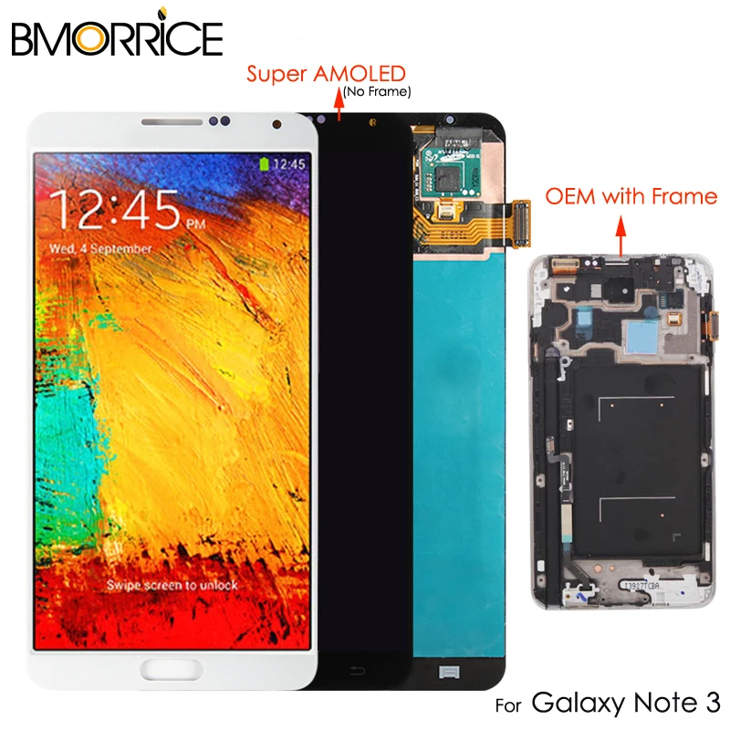 AMOLED/TFT ЖК-дисплей для SAMSUNG Galaxy Note 3 III SM-N9005 SM-N900 ЖК-дисплей с сенсорным экраном дигитайзер сборка без/с рамкой 5,7''