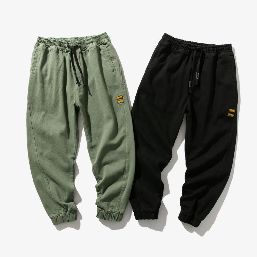 

Men Labeling Decoration Solid Color Simple Casual Pants Trousers