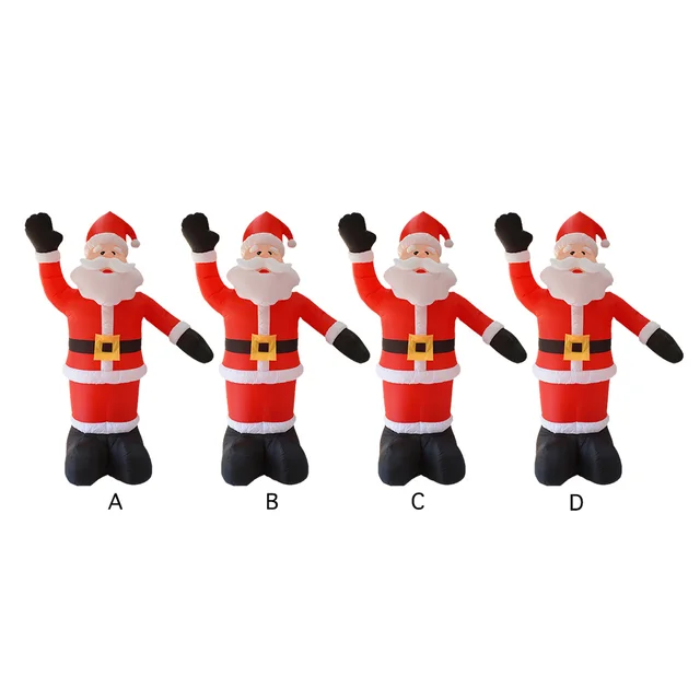 2.4M Christmas Inflatable Model Toys Santa Claus Waving Hand for Garden Yard Home Party Decoration Xmas Props New Year Gift 4